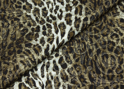 Фото ткани Вискоза с шерстью и люрексом, цвет - коричневый