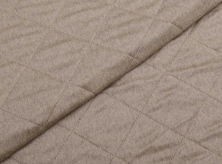 Фото ткани Кашемировая курточная стежка тип Loro Piana, цвет - бежевый