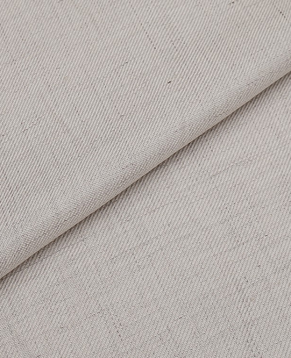 Натуральный лен с вискозой тип Loro Piana, цвет - серо-бежевый. Изображение 1