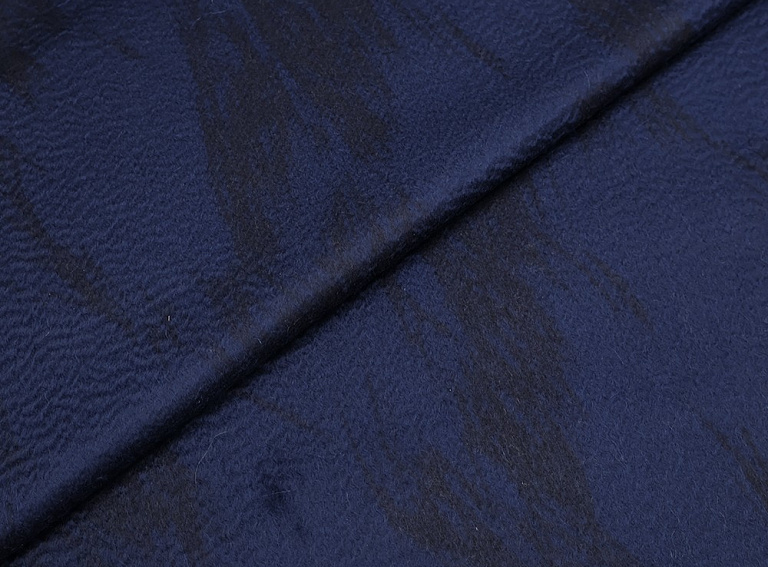 Фото ткани Кашемировая ткань тип Loro Piana с рисунком, цвет - электрик