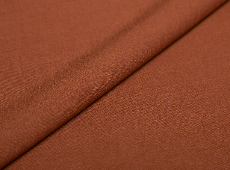 Фото ткани Лен с вискозой, цвет -  терракотовый