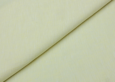 Фото ткани Льняная ткань тип Loro Piana, цвет - светло-желтый