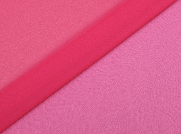 Фото ткани Шифон деграде, цвет - розовый