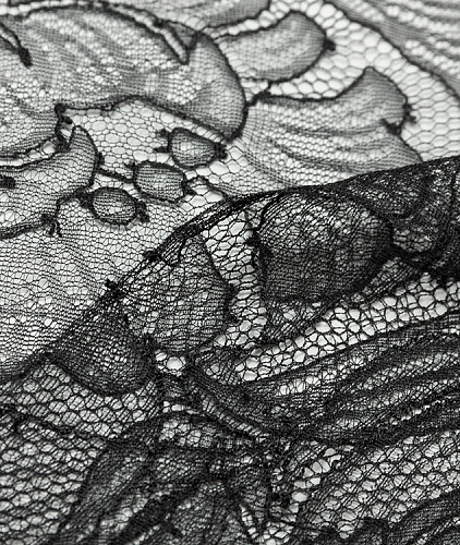 Кружево тип Valentino, цвет - черный. Изображение 2