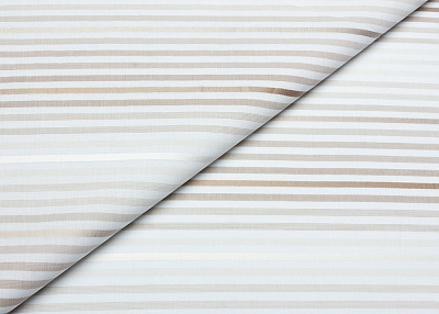 Фото ткани Хлопковая ткань тип Brunello Cucinelli, цвет - бежевый, белый, полоска