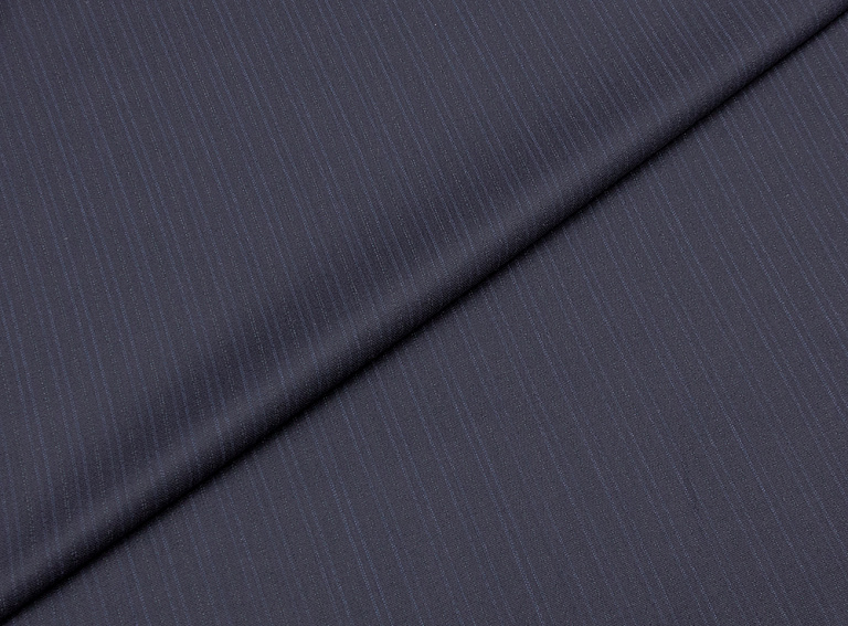Фото ткани Шерстяная ткань тип Ermenegildo Zegna в полоску, цвет - синий