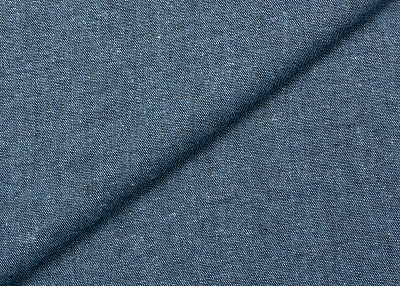 Фото ткани Льняная ткань с шелком, цвет - синий и меланж