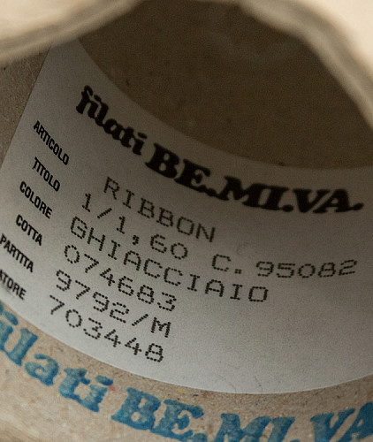 Пряжа шелк тип  Filati Be.Mi.Va. (100гр), цвет - слоновая кость. Изображение 4