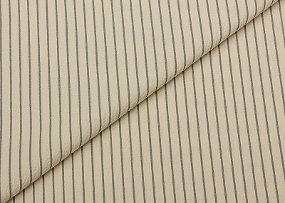 Фото ткани Хлопковая ткань, цвет - бежевый и полоска