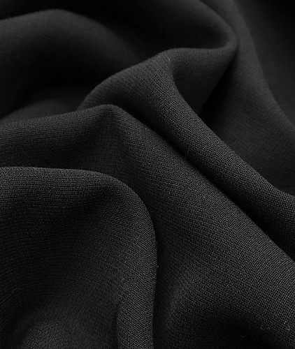Шерстяная ткань стиль Max Mara, цвет - черный. Изображение 4