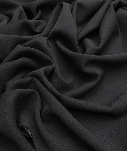 Шерстяная ткань стиль Max Mara, цвет - черный. Изображение 3
