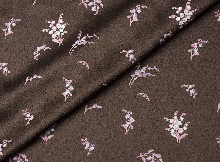 Фото ткани Вискоза с рисунком, цвет - коричневый