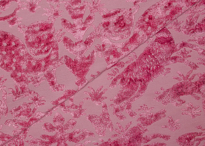 Фото ткани Хлопковая ткань тип Valentino с рисунком, цвет - розовый