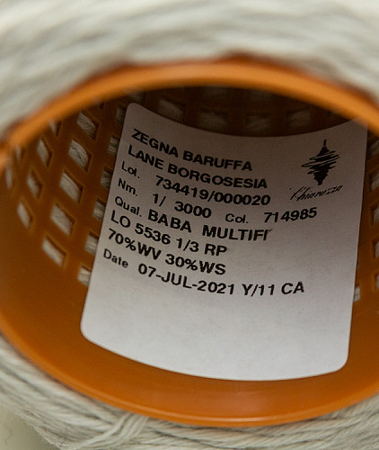 Пряжа шерсть с кашемиром тип Zegna Baruffa (100гр), цвет - серый. Изображение 4