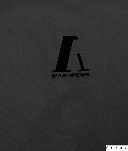 Хлопковая ткань тип Armani с рисунком (купон), цвет - черный. Изображение 3
