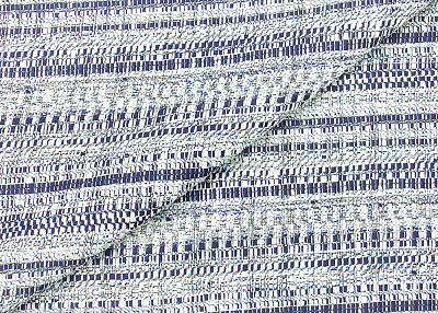 Фото ткани Хлопковая ткань с рисунком, цвет - синий и молочный