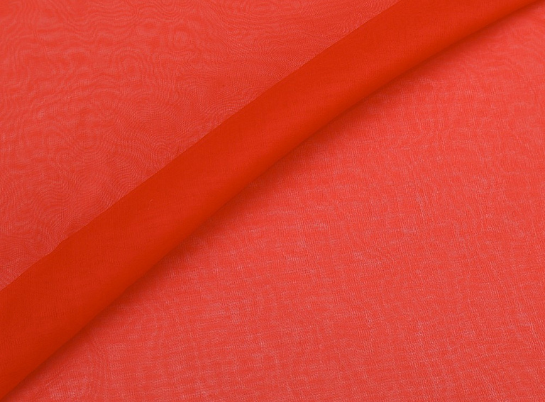 Фото ткани Шелковая органза, цвет - красный