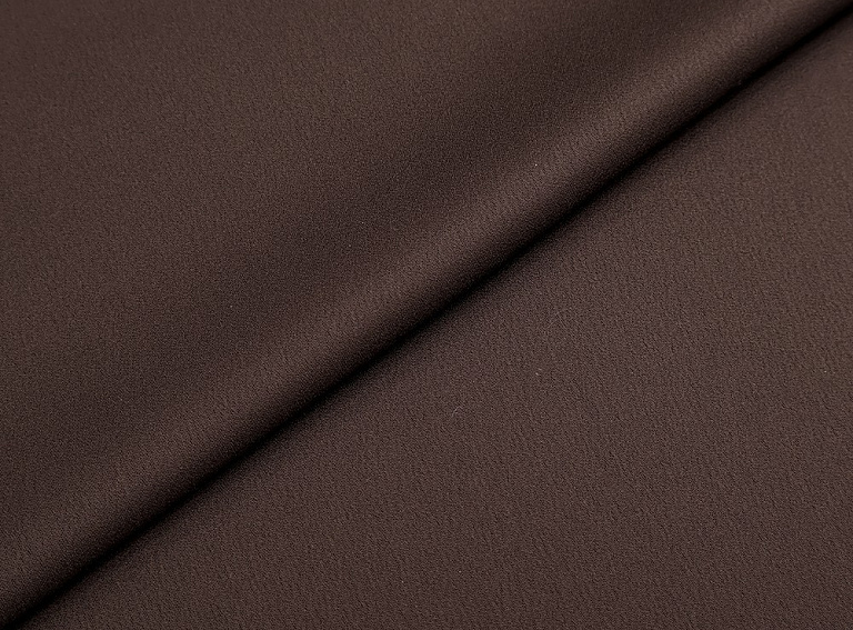 Фото ткани Однотонная вискоза креп, цвет - коричневый