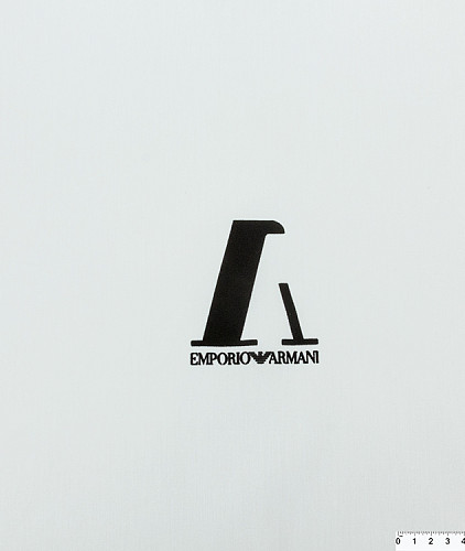 Хлопковая ткань тип Armani с рисунком (купон), цвет - белый. Изображение 4