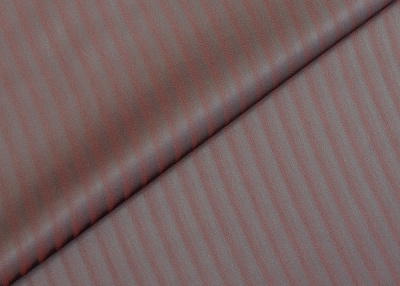 Фото ткани Подкладочная ткань с рисунком, цвет - серый, красный, полоска