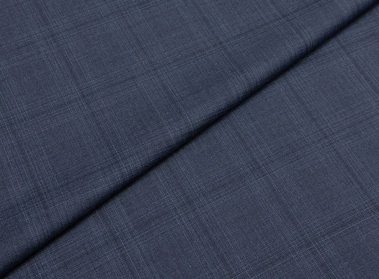 Фото ткани Шерстяная ткань тип Ermenegildo Zegna с рисунком, цвет - синий и клетка