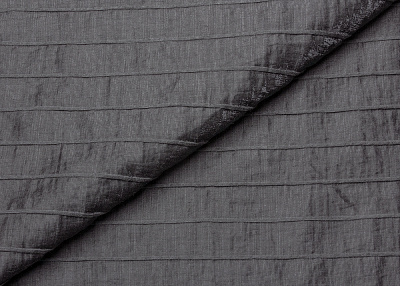 Фото ткани Натуральный шелк тип  Armani, цвет - темно-серый, полоска