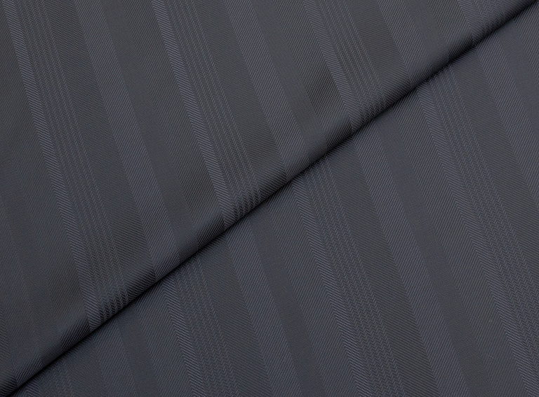 Фото ткани Подкладочная ткань с рисунком, цвет - синий и полоска