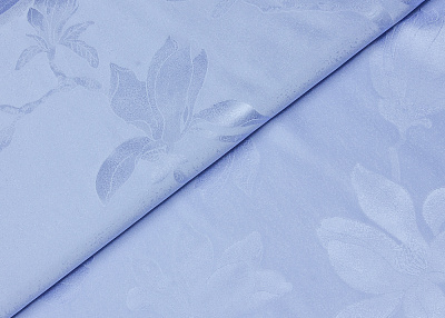 Фото ткани Натуральный шелк, цвет - лиловый, магнолии