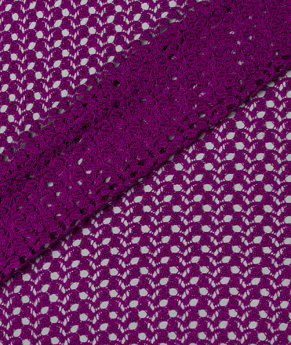 Вискоза тип Missoni, цвет - фиолетовый. Изображение 1