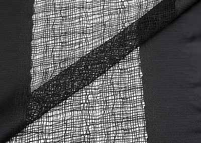 Фото ткани Атласный шелк тип Armani, цвет - черный