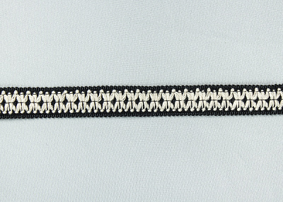 Фото ткани Тесьма, цвет - бежевый и черный