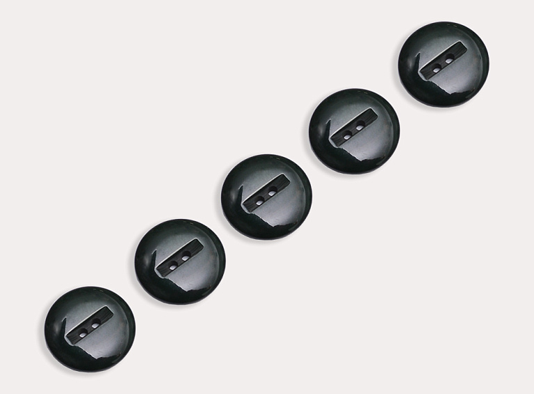 Фото ткани Пуговица круглая (пластик), цвет - зеленый