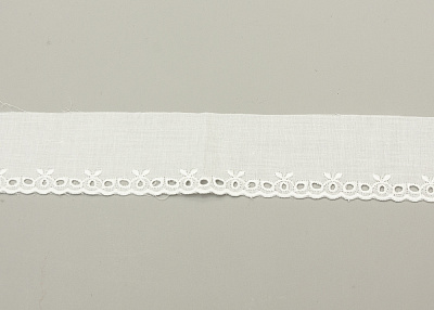 Фото ткани Кружево хлопковое, цвет - белый