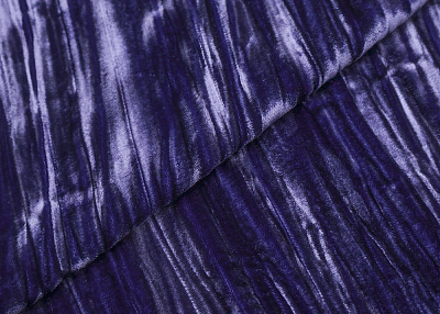Фото ткани  Бархат тип Valentino жатый, цвет - фиолетовый