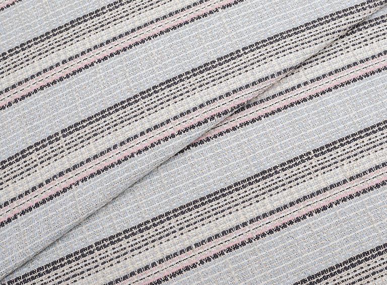 Фото ткани Хлопковый твид с люрексом, цвет - серо-голубой