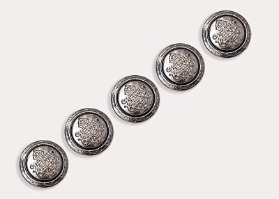 Фото ткани Пуговица с гербом, цвет - серебро