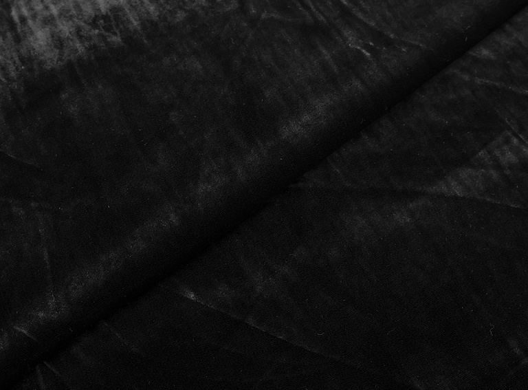 Фото ткани Шелковый бархат, цвет - черный