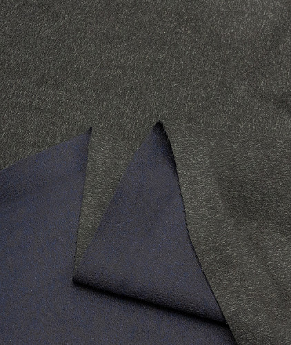 Кашемировая ткань тип Loro Piana (дабл), цвет - серый и синий. Изображение 5