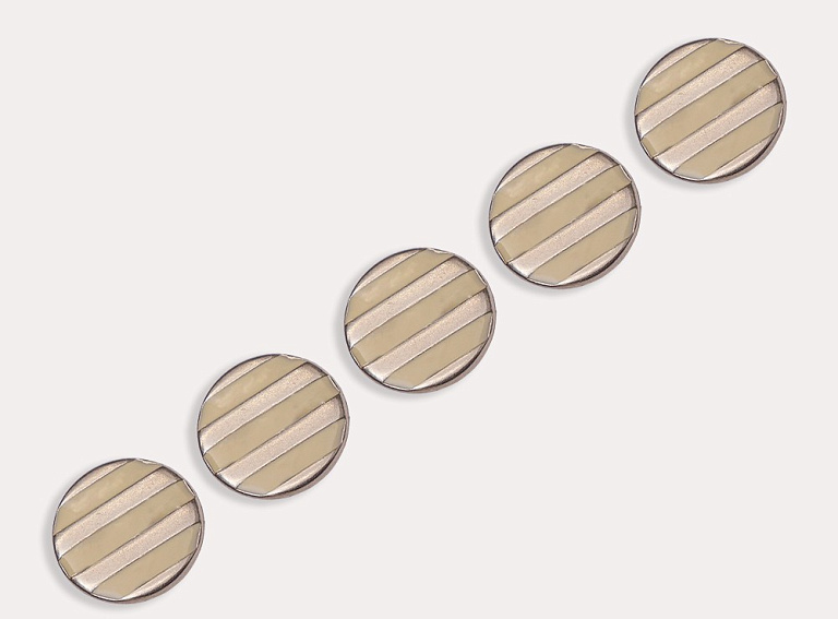 Фото ткани Пуговица круглая, цвет - экрю