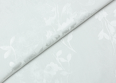 Фото ткани Натуральный шелк с люрексом, цвет - молочный 