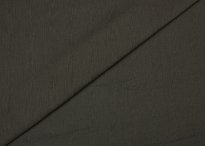 Фото ткани Хлопковая марлевка-крэш, цвет - хаки