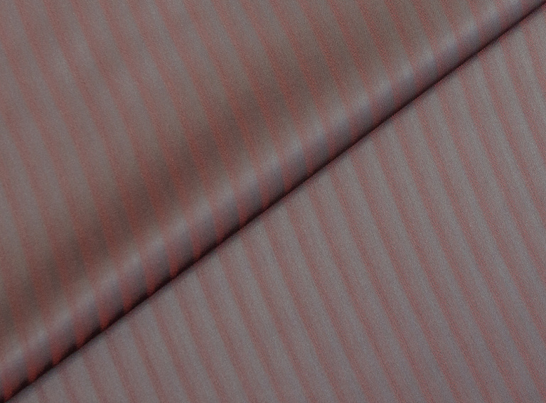 Фото ткани Подкладочная ткань с рисунком, цвет - серый, красный, полоска