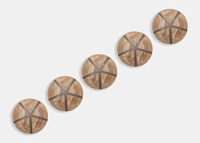 Фото ткани Пуговица круглая, цвет - бежевый