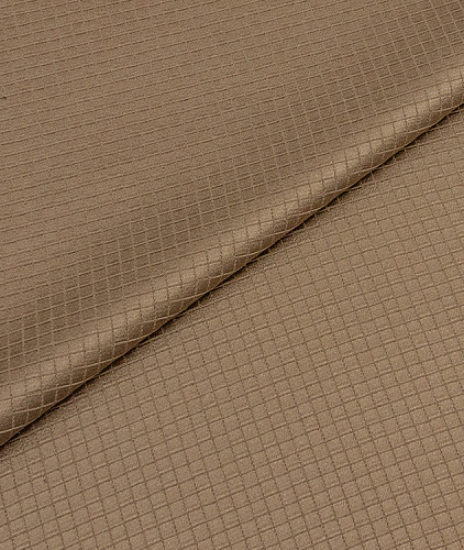 Жаккардовый шелк с рисунком тип Hermes, цвет - темно-бежевый. Изображение 1