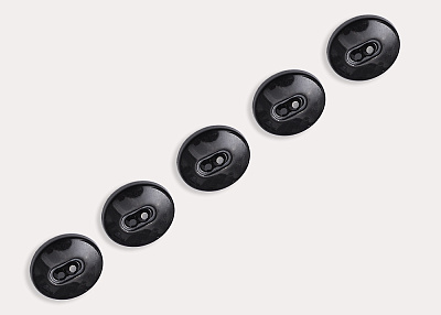 Фото ткани Пуговица, цвет - черный