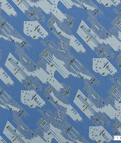 Хлопковая ткань Liberty с рисунком, цвет - голубой. Изображение 2