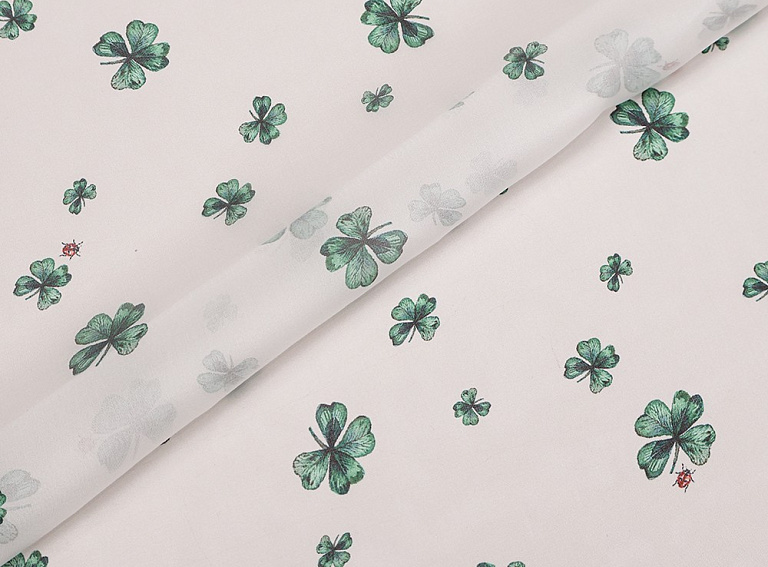 Фото ткани Шифон клевер тип Dior, цвет - белый