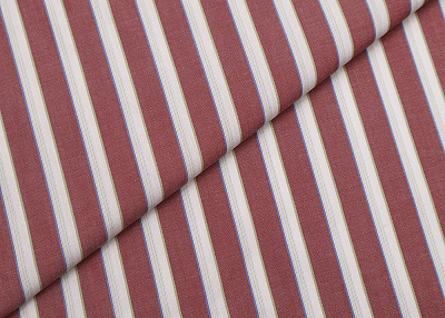 Фото ткани Хлопковая ткань в полоску, цвет - бордовый