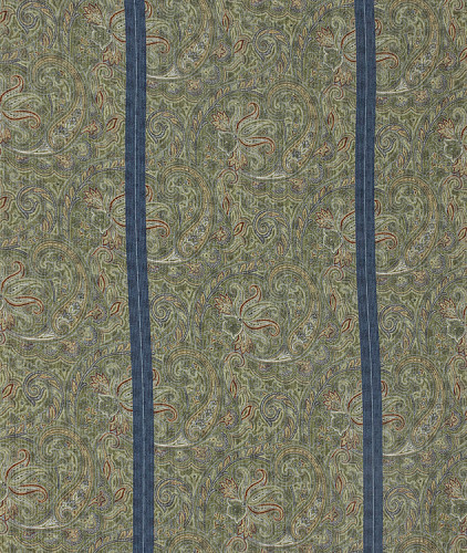 Кашемировая ткань тип Etro с рисунком, цвет - зеленый и пейсли. Изображение 5