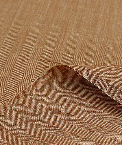 Шерстяная ткань стиль Loro Piana с рисунком, цвет - коричневый и елочка. Изображение 2